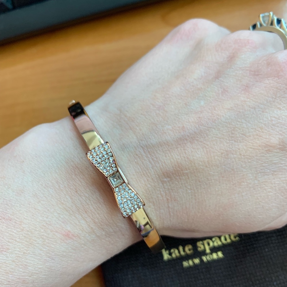 NWOT Rose Gold Kate Spade Bow Bracelet